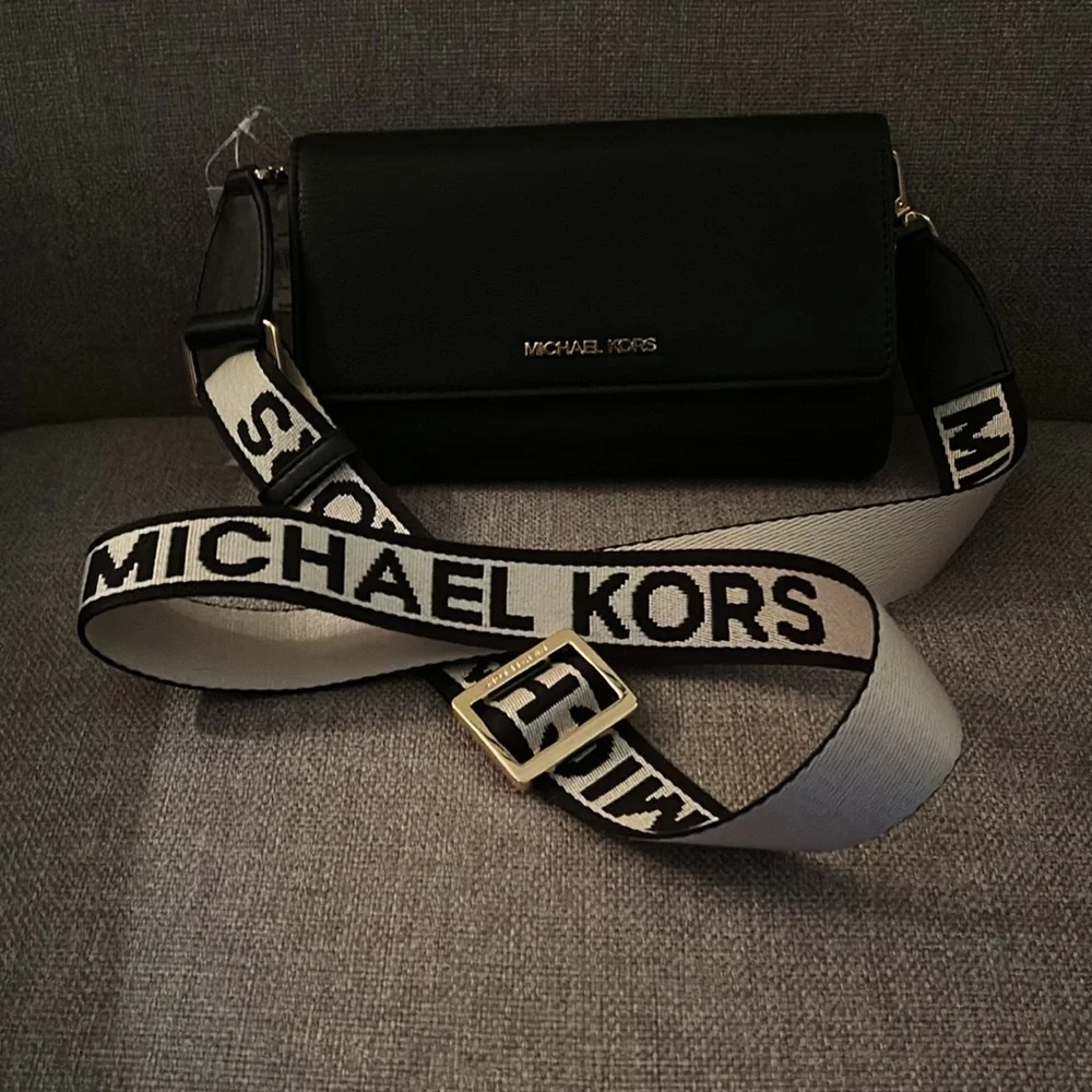 NWT Michael Kors Jet Set Large Leather Crossbody Bag - Picture 9 of 15